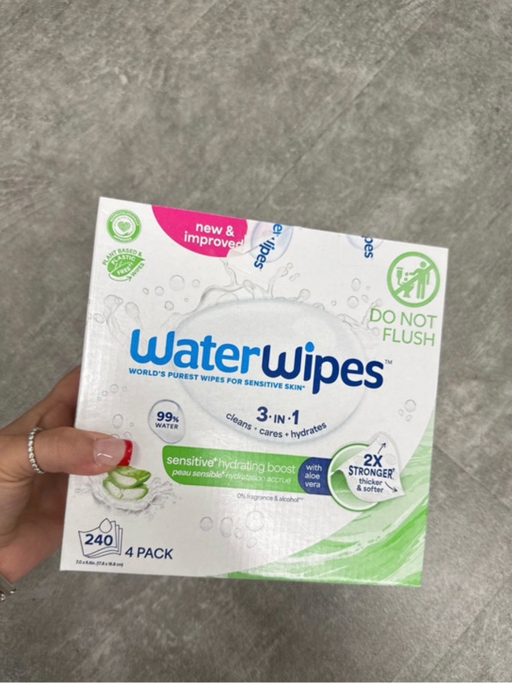 Water wipes